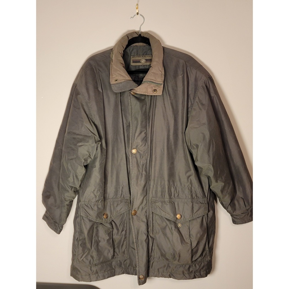 Vintage Members Only Full Zipper‎ Bomber Jacket Men's M Olive Green